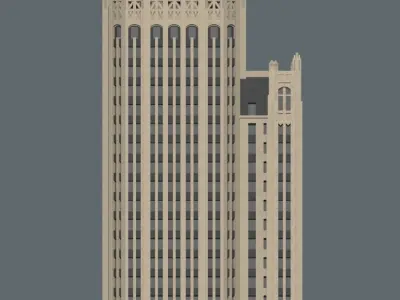 Tribune Tower 3D print model