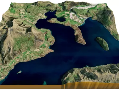 Roys peak 3d model terrain Low-poly 3D model