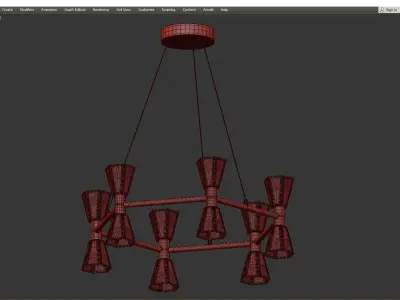 HOUSTON CHANDELIER Low-poly 3D model