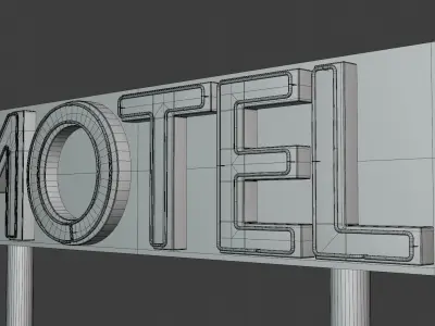 MOTEL billboard 3D model