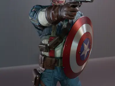 Captain America Steve Rogers from First Avenger 3D model