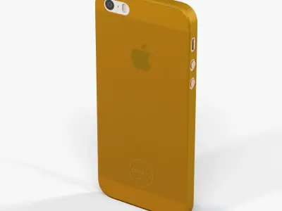 Apple iPhone 5S with Case Ozaki Jelly Low-poly 3D model