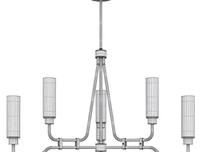 WINFIELD 6 LIGHT LARGE CHANDELIER Low-poly 3D model