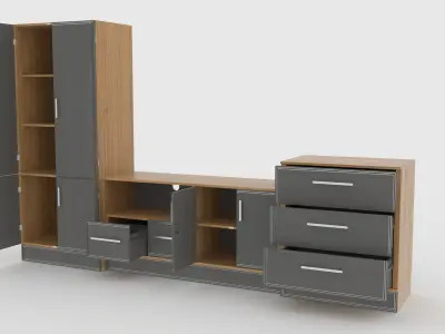 tv stand 59 Low-poly 3D model