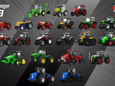 Farming Vehicles and Tools -  Package3 - Tractors