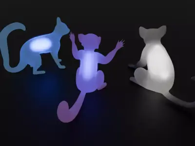 Indirect lighting for ring-tailed lemurs 3D model