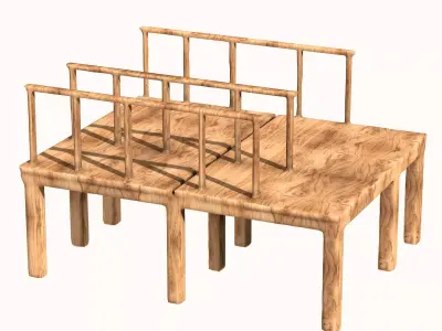 Wooden Pier Old 3D print model