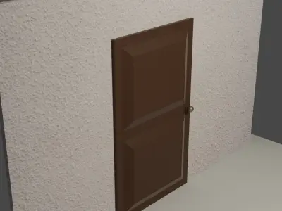 wooden Door Free 3D model