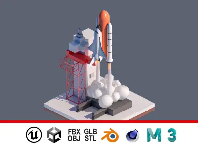 land 93A Low-poly 3D model