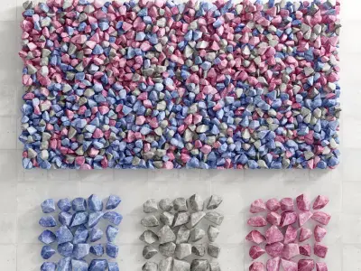 Stone river decorative 3D model