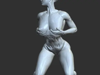 Erotic Sci-Fi Queen 3D Print Ready STL 3D print model