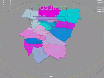 Tucuman  Argentina map region geography political geographic 3D model