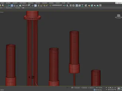 Helix Chandelier Low-poly 3D model