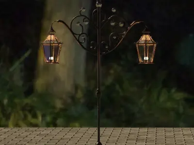 Old street lamps 3D model