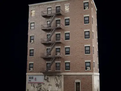 New York  Building kit Low-poly 3D model