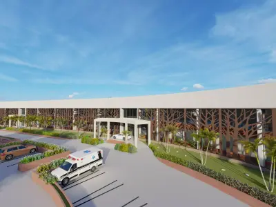 Laos Vientiane Hospital 3D model
