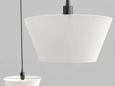 Dahlia collection chandelier with shades 3D model
