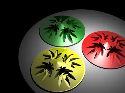 A cannabis themed door stop 3D print model