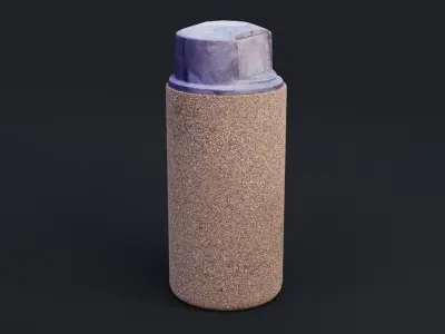 Garbage Bin Low-poly 3D model