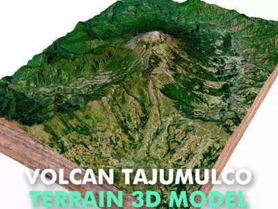 Volcan Tajumulco Stratovolcano Guatemala 3D model
