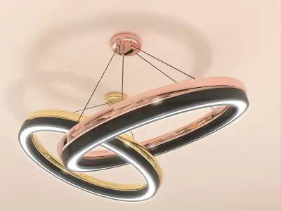 Modern chandelier 2 3D model