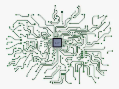 Electronic circuit v 5 3D model