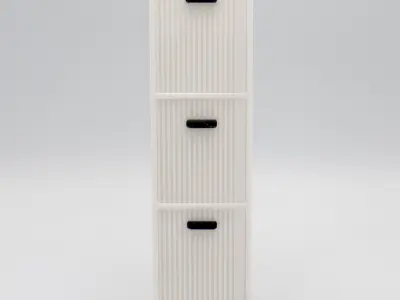 Tall  Kitchen cabinet with functional doors and shelves  3D print model