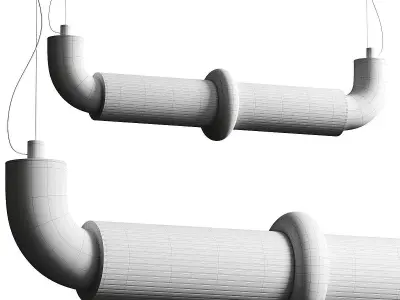 Stillux Lighting Lab Tube Horizontal Pendant Lamp 3D model