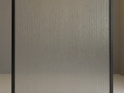 Glass partition door 488 Low-poly 3D model