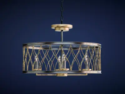 Crisscross Black Pendant Low-poly 3D model