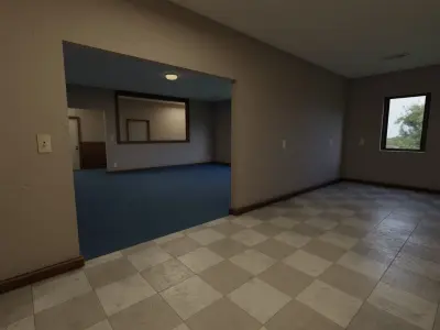 Retro 80s Apartment Interior Low-poly 3D model