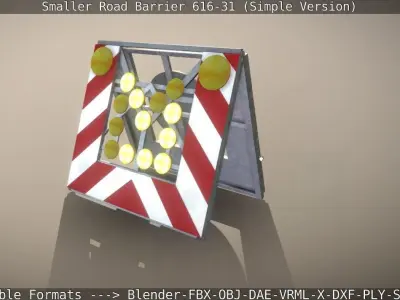Smaller Road Barrier 616-31 - Simple Version Low-poly 3D model
