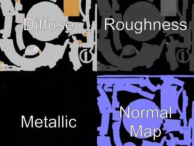 White Pagoda Temple model pack Low-poly 3D model