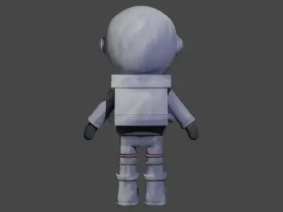 Hand-Painted Astronaut Character - High-Quality 3D Model Low-poly 3D model
