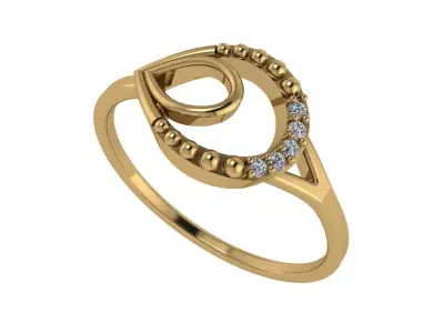 diamond ring 3D model 6