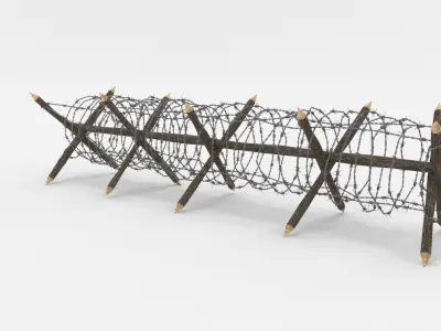 Barb Wire Obstacle 3D model