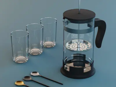 French press IKEA Upphetta 3D model