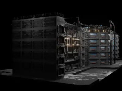 Base of operations computer center building 3d model 3D model