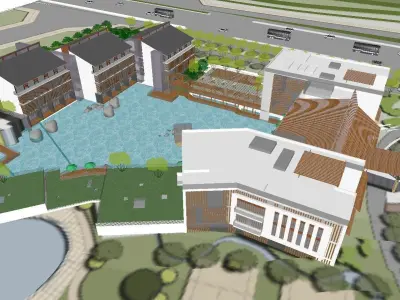 vacation spot-Resort-Fashion Leisure Hotel-0107 3D model