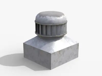 Roof Air Conditioner Ventilator Fan Low-poly 3D model