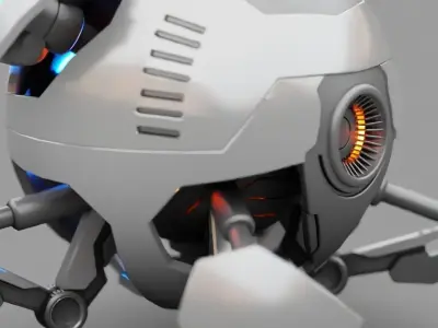 Ball Bot   rigged character 3D model