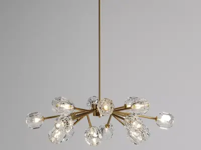 VANCEI Bille De Crystal Ball Round Chandelier 36 3D model