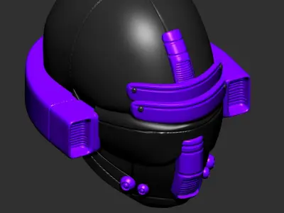 helmet high poly sculpt 3d printable ver 7 3D model 3D model