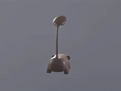 Monkey Desk Lamp Cute Low-poly 3D model
