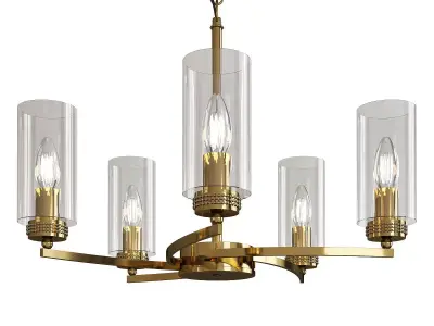Domecelle Antique Brass 5 Light Pendant Low-poly 3D model