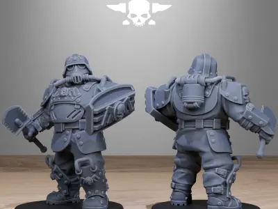 GrimGuard Armored Mutants 3D print model