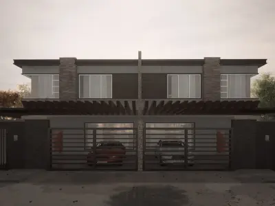 Duplex Modern House Revit and Twinmotion 3D model