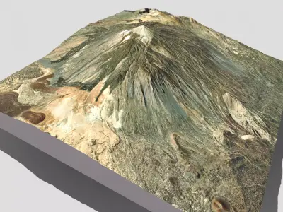 Volcano Teide Spain 3D model