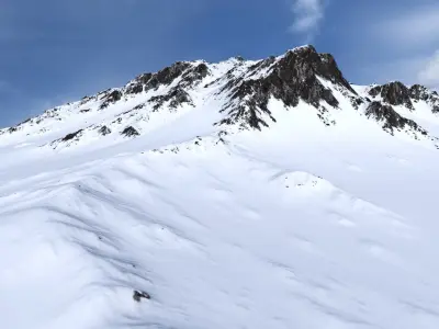 Snow Mountain 15 Low-poly 3D model