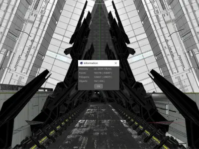 Scifi LOGO Star Warship Star Trek Cyberpunk style frame 3D model 3D model